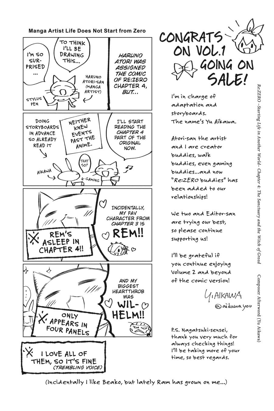 Read Re_ZERO -Starting Life in Another World Manga Online