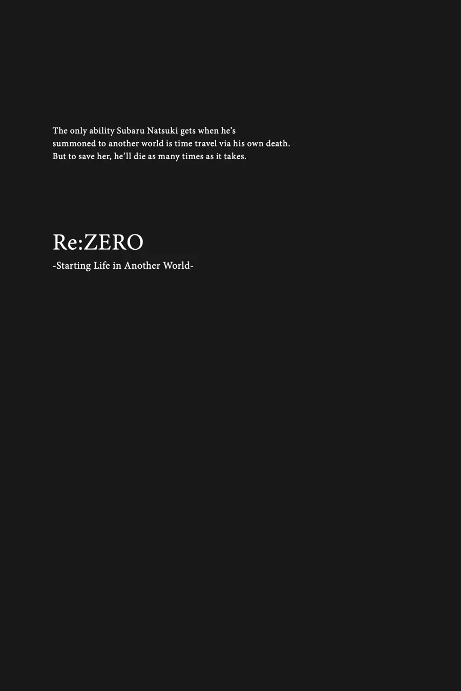 Read Re_ZERO -Starting Life in Another World Manga Online